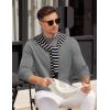 imageCOOFANDY Mens Mock Turtleneck Sweater Long Sleeve Knitted Slim Fit Casual Half Neck Pullover SweatersMiddle Grey