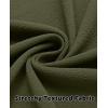 imageCOOFANDY Mens Overshirt Shacket Jacket Mens Textured Button Down Long Sleeve Shirts Fashion JacketOlive Green
