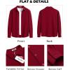 imageCOOFANDY Mens Overshirt Shacket Jacket Mens Textured Button Down Long Sleeve Shirts Fashion JacketWine Red