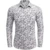 imageCOOFANDY Mens Paisley Cotton Long Sleeve Shirt Floral Print Casual Retro Button Down ShirtPattern 3