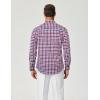 imageCOOFANDY Mens Plaid Button Down Shirt Cotton Long Sleeves Dress Shirt Wrinkle Free Casual Gingham ShirtBlue Red Gingham