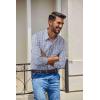 imageCOOFANDY Mens Plaid Button Down Shirt Cotton Long Sleeves Dress Shirt Wrinkle Free Casual Gingham ShirtGrey Plaid