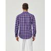 imageCOOFANDY Mens Plaid Button Down Shirt Cotton Long Sleeves Dress Shirt Wrinkle Free Casual Gingham ShirtNavy Blue Red Plaid