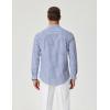 imageCOOFANDY Mens Plaid Button Down Shirt Cotton Long Sleeves Dress Shirt Wrinkle Free Casual Gingham ShirtWhite Blue Plaid