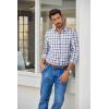 imageCOOFANDY Mens Plaid Button Down Shirt Cotton Long Sleeves Dress Shirt Wrinkle Free Casual Gingham ShirtWhite Yellow Plaid