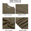 imageCOOFANDY Mens Polo Sweaters Long Sleeve V Neck Knit Polos Lightweight Casual Pullover SweaterArmy Green