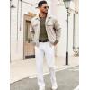 imageCOOFANDY Mens Polo Sweaters Long Sleeve V Neck Knit Polos Lightweight Casual Pullover SweaterArmy Green