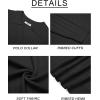 imageCOOFANDY Mens Polo Sweaters Long Sleeve V Neck Knit Polos Lightweight Casual Pullover SweaterBlack