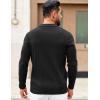 imageCOOFANDY Mens Polo Sweaters Long Sleeve V Neck Knit Polos Lightweight Casual Pullover SweaterBlack