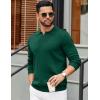 imageCOOFANDY Mens Polo Sweaters Long Sleeve V Neck Knit Polos Lightweight Casual Pullover SweaterDark Green