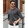 imageCOOFANDY Mens Polo Sweaters Long Sleeve V Neck Knit Polos Lightweight Casual Pullover SweaterGrey
