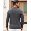 imageCOOFANDY Mens Polo Sweaters Long Sleeve V Neck Knit Polos Lightweight Casual Pullover SweaterGrey