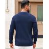 imageCOOFANDY Mens Polo Sweaters Long Sleeve V Neck Knit Polos Lightweight Casual Pullover SweaterNavy Blue