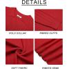 imageCOOFANDY Mens Polo Sweaters Long Sleeve V Neck Knit Polos Lightweight Casual Pullover SweaterRed