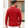 imageCOOFANDY Mens Polo Sweaters Long Sleeve V Neck Knit Polos Lightweight Casual Pullover SweaterRed