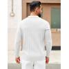 imageCOOFANDY Mens Polo Sweaters Long Sleeve V Neck Knit Polos Lightweight Casual Pullover SweaterWhite
