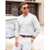 imageCOOFANDY Mens Polo Sweaters Long Sleeve V Neck Knit Polos Lightweight Casual Pullover SweaterWhite