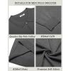 imageCOOFANDY Mens Quarter Zip Polo Sweater Long Sleeve Knit Polo Casual Lightweight Dress PulloverDark Grey