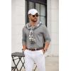 imageCOOFANDY Mens Quarter Zip Polo Sweater Long Sleeve Knit Polo Casual Lightweight Dress PulloverLight Gray