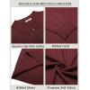 imageCOOFANDY Mens Quarter Zip Polo Sweater Long Sleeve Knit Polo Casual Lightweight Dress PulloverWine Red