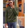 imageCOOFANDY Mens Quarter Zip Pullover Fleece Lined Sweatshirts Long Sleeve Mock Neck Sweater with PocketArmy Green