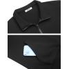 imageCOOFANDY Mens Quarter Zip Pullover Fleece Lined Sweatshirts Long Sleeve Mock Neck Sweater with PocketBlack