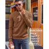 imageCOOFANDY Mens Quarter Zip Pullover Fleece Lined Sweatshirts Long Sleeve Mock Neck Sweater with PocketBrown