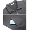 imageCOOFANDY Mens Quarter Zip Pullover Fleece Lined Sweatshirts Long Sleeve Mock Neck Sweater with PocketGrey