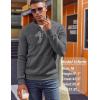 imageCOOFANDY Mens Quarter Zip Pullover Fleece Lined Sweatshirts Long Sleeve Mock Neck Sweater with PocketGrey