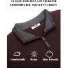 imageCOOFANDY Mens Quarter Zip Pullover Sweater Slim Fit Knit Mock Neck Polo SweatersBrown
