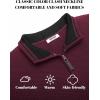 imageCOOFANDY Mens Quarter Zip Pullover Sweater Slim Fit Knit Mock Neck Polo SweatersDark Red