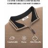 imageCOOFANDY Mens Quarter Zip Pullover Sweater Slim Fit Knit Mock Neck Polo SweatersKhaki