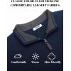imageCOOFANDY Mens Quarter Zip Pullover Sweater Slim Fit Knit Mock Neck Polo SweatersNavy Blue
