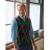 imageCOOFANDY Mens Sleeveless V Neck Pullover Sweater Slim Fit Casual Argyle Sweater VestGw345 Green and Black Plaid