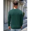 imageCOOFANDY Mens Sweater Crewneck Pullover Long Sleeve Lightweight Sweater Plain Knit Silm FitBright Green