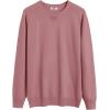 imageCOOFANDY Mens Sweater Crewneck Pullover Long Sleeve Lightweight Sweater Plain Knit Silm FitDusty Pink