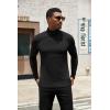 imageCOOFANDY Mens Turtleneck Shirts Slim Fit Shirt Tops Lightweight Pullover Thermal Sweater Casual Long Sleeve ShirtBlack
