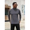 imageCOOFANDY Mens Turtleneck Shirts Slim Fit Shirt Tops Lightweight Pullover Thermal Sweater Casual Long Sleeve ShirtDark Grey