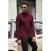 imageCOOFANDY Mens Turtleneck Shirts Slim Fit Shirt Tops Lightweight Pullover Thermal Sweater Casual Long Sleeve ShirtDark Red