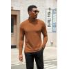 imageCOOFANDY Mens Turtleneck Shirts Slim Fit Shirt Tops Lightweight Pullover Thermal Sweater Casual Long Sleeve ShirtLight Brown