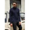 imageCOOFANDY Mens Turtleneck Shirts Slim Fit Shirt Tops Lightweight Pullover Thermal Sweater Casual Long Sleeve ShirtNavy Blue