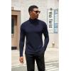 imageCOOFANDY Mens Turtleneck Shirts Slim Fit Shirt Tops Lightweight Pullover Thermal Sweater Casual Long Sleeve ShirtNavy Blue