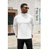 imageCOOFANDY Mens Turtleneck Shirts Slim Fit Shirt Tops Lightweight Pullover Thermal Sweater Casual Long Sleeve ShirtWhite