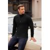 imageCOOFANDY Mens Turtleneck Sweater Long Sleeve Casual Ribbed Knitted High Neck Pullover SweatersBlack
