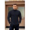 imageCOOFANDY Mens Turtleneck Sweater Long Sleeve Casual Ribbed Knitted High Neck Pullover SweatersBlue Purple