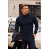 imageCOOFANDY Mens Turtleneck Sweater Long Sleeve Casual Ribbed Knitted High Neck Pullover SweatersBlue Purple
