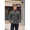 imageCOOFANDY Mens Turtleneck Sweater Long Sleeve Casual Ribbed Knitted High Neck Pullover SweatersDark Grey