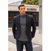 imageCOOFANDY Mens Turtleneck Sweater Long Sleeve Casual Ribbed Knitted High Neck Pullover SweatersDark Grey