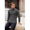 imageCOOFANDY Mens Turtleneck Sweater Long Sleeve Casual Ribbed Knitted High Neck Pullover SweatersDark Grey