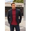 imageCOOFANDY Mens Turtleneck Sweater Long Sleeve Casual Ribbed Knitted High Neck Pullover SweatersDark Red